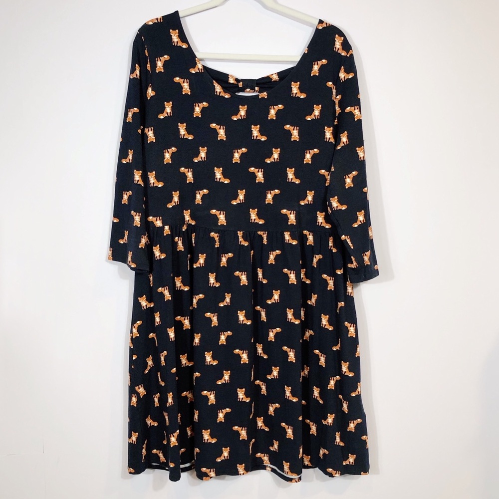 Forever 21 Black Fox Graphic Dress size 3x
